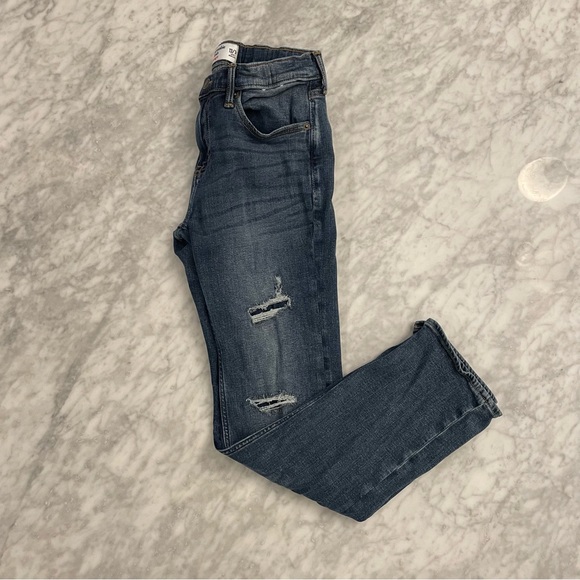 Abercrombie Boys straight jeans, DARK RIPPED WASH straight jeans Size 13/14 - Picture 7 of 15